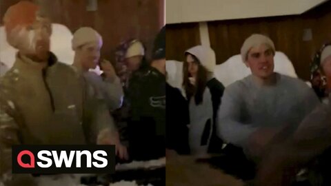 Shocking video shows Love Island star Luke Mabbott throwing punches after snowball fight escalates