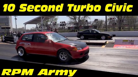 10 Second Turbo EG Civic Hatch Drag Racing