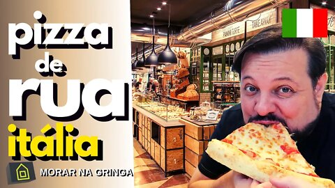 COMIDA DE RUA - PIZZA DE MILÃO NA ITÁLIA