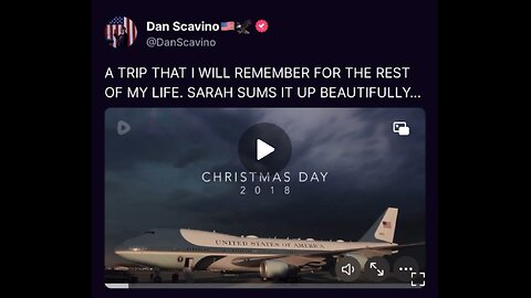 Dan Scavino post. Christmas Day 2018 by Sarah Sanders.