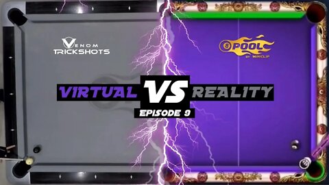 VIRTUAL VS REAL - 8-BALL POOL TRICKSHOTS - Ep 9!!!