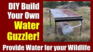 💧Build Your Own WATER GUZZLER! ♻ Provide Supplemental Water for Wildlife ● DIY & Lasts a Lifetime
