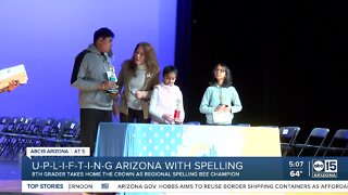 8th grader takes home the crown as regional spelling bee champion