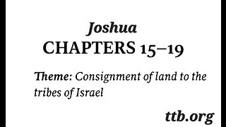 Joshua Chapter 15-19 (Bible Study)