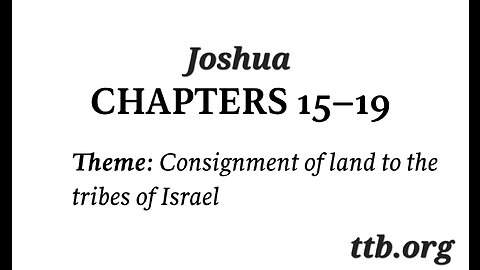 Joshua Chapter 15-19 (Bible Study)