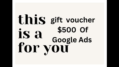 Get $500 Worth Of Google Ads Funding For 100% FREE