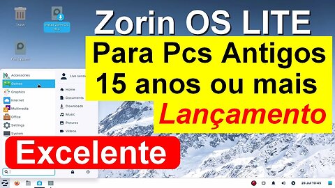 Lançamento Zorin OS 16.3 Lite Distro Linux base Ubuntu para Computadores Antigos.Rápido e Estável