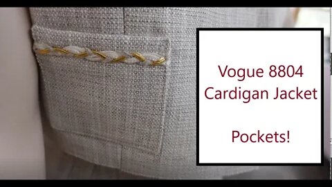 Vogue 8804 - Cardigan Jacket Pockets!