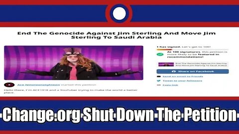 Sad News About The Petition To End The Genocide Against Jim Sterling #Shorts