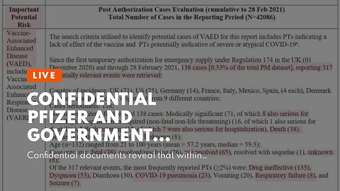 Confidential Pfizer and Government Documents Confirm ADE, VAED, and AIDS Due to COVID-19 Vaccin...