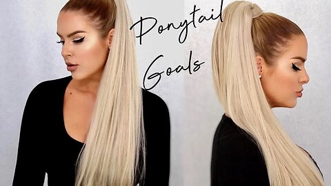 HOW TO: THICKER + LONGER Ponytail Instantly using Foxy Locks Clip in Ponytail