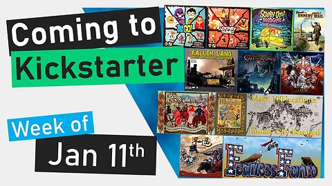 📅 Kickstarter Boardgames Week of Jan 11 | CMON Animated Series, Pingyao, Fallen Land, Tinners Trail