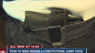 Indiana lawmaker's bill that would get rid of existing laws requiring a licence to carry a gun