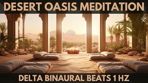 1 Hour of Relaxing Music for Deep Sleep in a desert oasis, Delta Binaural Beats 1 Hz