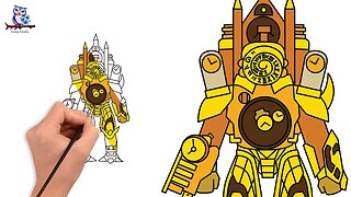 How to Draw Titan Clock Man from Skibidi Toilet - Step by Step
