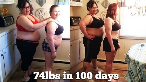 Mother and daughter lose weight together (74lbs in 100 days) Give it 100