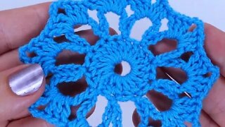 How to crochet simple motif doily coaster