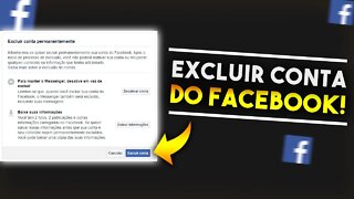 Como EXCLUIR DEFINITIVAMENTE CONTA do FACEBOOK