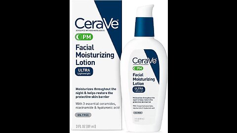 CeraVe PM Facial Moisturizing Lotion | Night Cream with Hyaluronic Acid