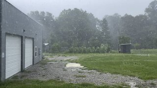 Peaceful Storm on the Farm ⛈️ Chamberlin Family Farms #rain #garden #farmlife #homesteading