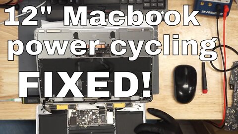 A1534 12" Macbook, 820-00045 30-60 milliamp power cycling: logic board repair.