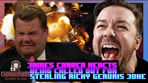 James Corden REACTS Being CALLED OUT For Stealing Ricky Gervais Joke