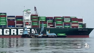 Up close with Ever Forward: Massive cargo ship stuck on Chesapeake Bay for a month
