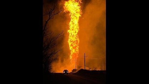 Massive unconfined gas pipeline explosion reported in Oklahoma.