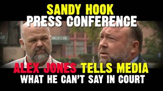 Sandy Hook Trial Press Conference: Alex Jones Tells Media What He Can't Say In Court