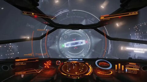 Elite dangerous core both entering and a leaving space station