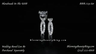 BBR-729Set Of Engagement Rings By BloomingBeautyRing.com