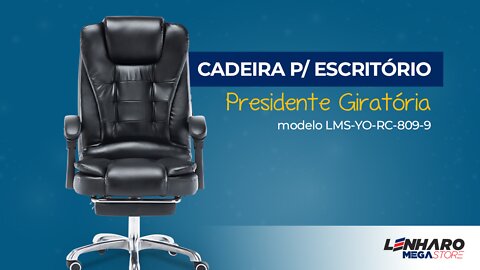 Cadeira para escritório - Lenharo Mega Store | Modelo YO-RC-809-9 Preta