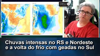 Meteorologia indica volta do frio e geadas no Sul. Chuvas intensas no RS e Nordeste