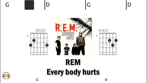 REM Every body hurts - (Chords & Lyrics like a Karaoke) HD