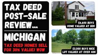 $3,500 BUYS LOT VALUED AT 40K! $6,600 BUY HOME VALUED AT 80K... TAX DEED SOLD REVIEW!