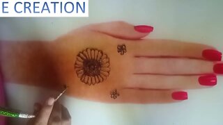 big heart flower Arabic full hand mehndi design|| simple Arabic mehndi design||