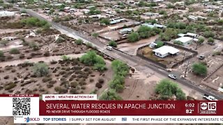 Apache Junction area on cleanup after monsoon storm floods
