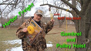 Proper Way To Setup Gambrel and Pully Hoist From Harbor Freight (many others)