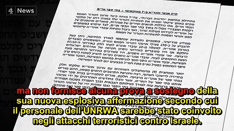 CH 4 britannico - Esaminate le prove di Israele (o la mancanza di esse) sulle accuse all'UNRWA