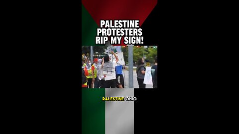 🇵🇸 Protesters Rip Sign Demanding Clean Drinking Water For Palestine, Ohio!!