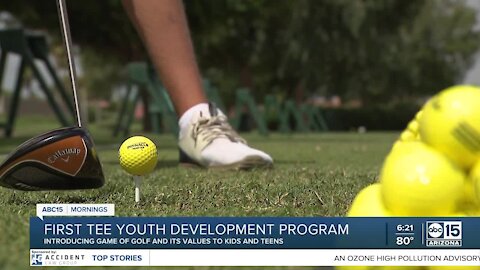 First tee youth development program introducing golf to kids and teens