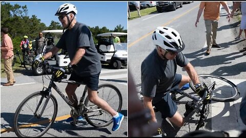 Watch Joe Biden get heckled while riding his bike near his Delaware beach house