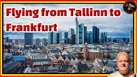 Take off from Tallinn. Airplane from Tallinn to Frankfurt Germany