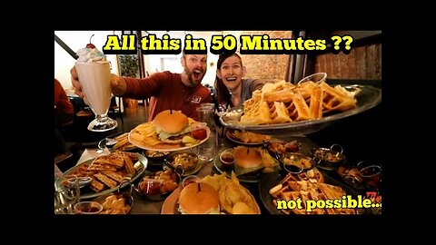 Monster 3 Course Challenge | ManVfood | Molly Schuyler | The Whole Menu - YouTube