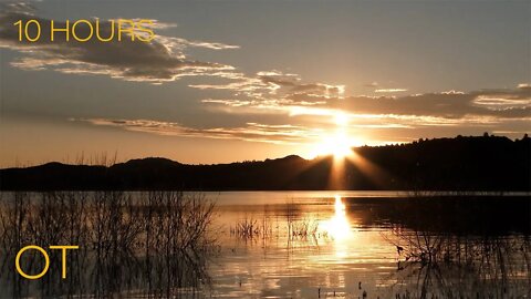 Sunset Lake | Lakeside Wildlife and Atmospheric Sounds for Relaxation | Sleeping| Studying| 10 Hours
