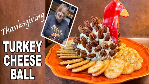Turkey CHEESE BALL APPETIZER, Thanksgiving Table Center Piece