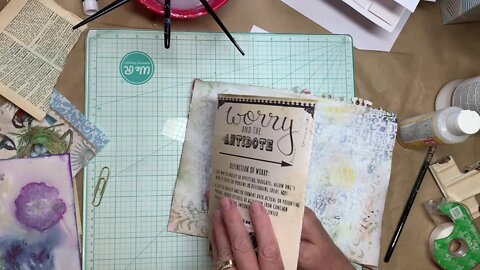 #8 THOUGHT LIFE Journal-Stitching pockets and the 'No Worry' pages