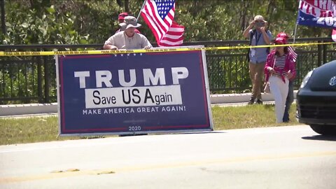 Trump supporters hold rally near Mar-a-Lago