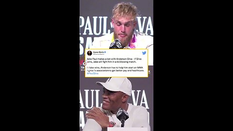 jake paul & anderson silva come together pre fight and mmake a ddal