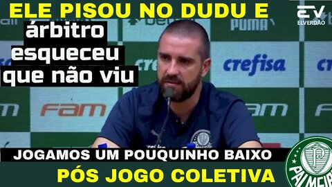 Palmeiras auxiliar reclama de árbitro, mas diz que time jogou abaixo #palmeiras#coletivadopalmeiras